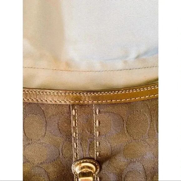 Coach Signature Zip Hobo Shoulder Bag Handbag Black Office Date Stylish - Picture 4 of 10